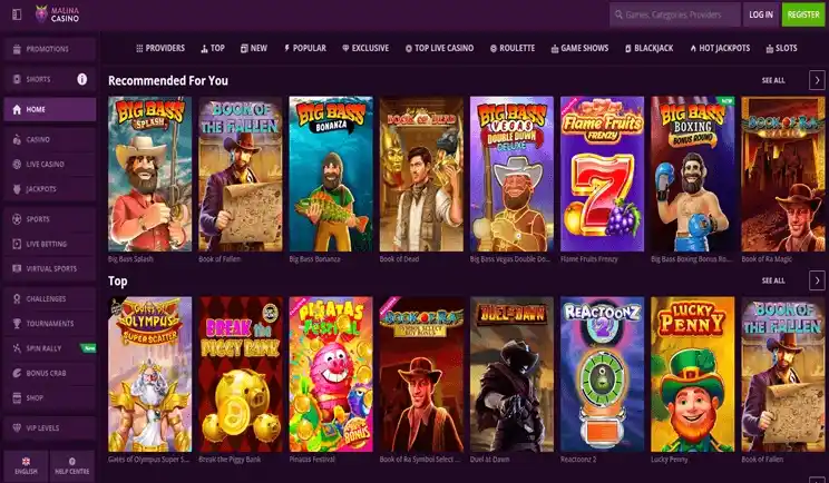Malina Casino  casino review section 2